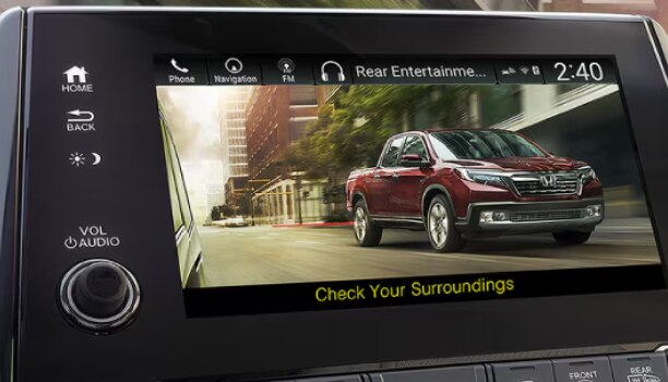 Closeup of what BSI system sees projected on centre console touchscreen.