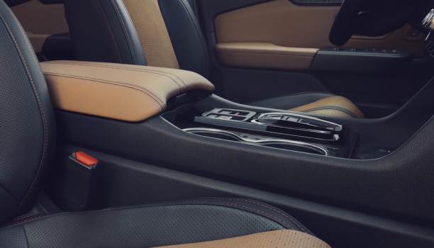 Medium closeup of centre console