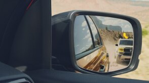 Close up of side mirror